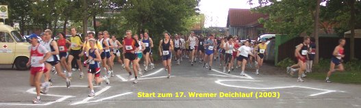 Start zum 17. Wremer Deichlauf ...